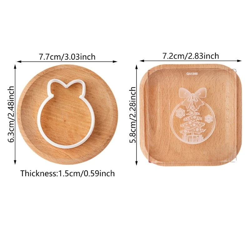 Multipurpose Acrylic Cookie Stamp Christmas Biscuit Mold for Baking Enthusiasts