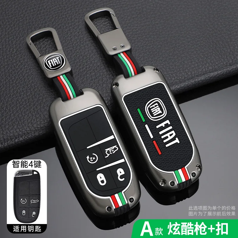 Car Remote Key Case Protector Cover Key Bag For Fiat Freemont Toro 500L 500X 2016 2017 2018 Dodge Jeep Chrysler Accessories