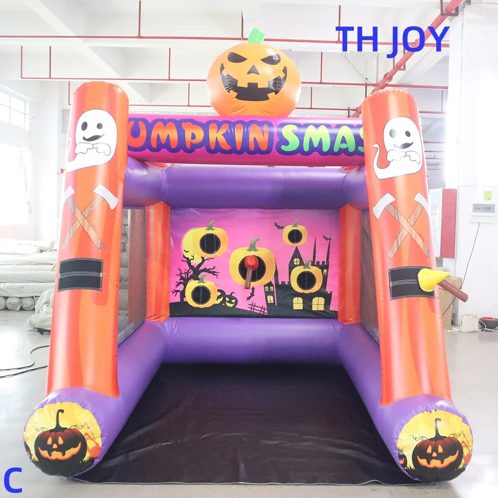 

fast air ship to door,2025 new Halloween Interactive Inflatable Axe Throwing games Attack Zombie Games