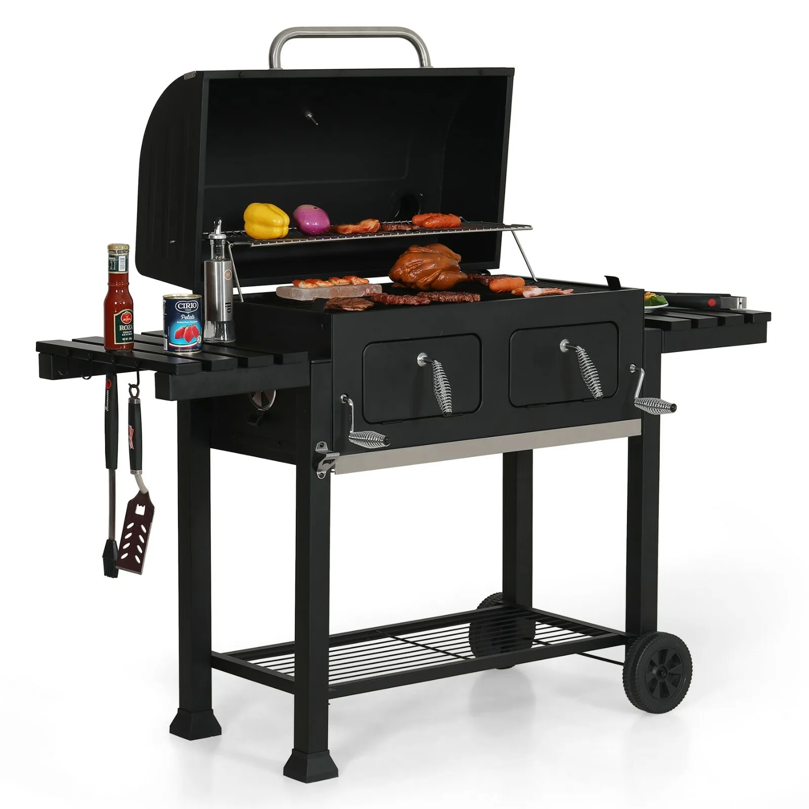 

Heavy-Duty Oversize Charcoal Grill, 794 SQ.IN. Liftable BBQ Barbecue Backyard