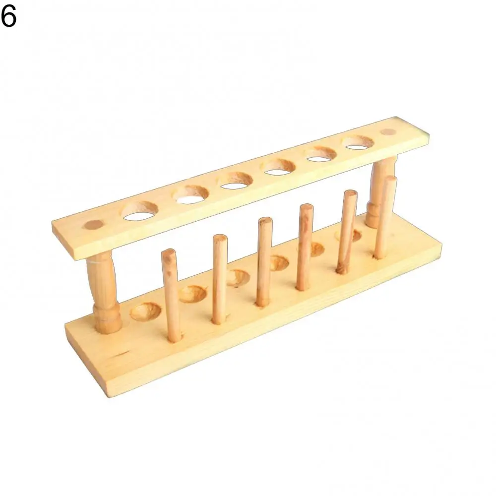 Test Tube Stand Wooden 6/8/10/12 Holes Laboratory Instrument Test Tube Support Rack Stand Shelf