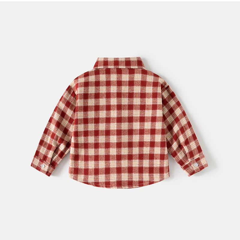 Kids' Plaid Long Sleeve Oversized Shirt 2