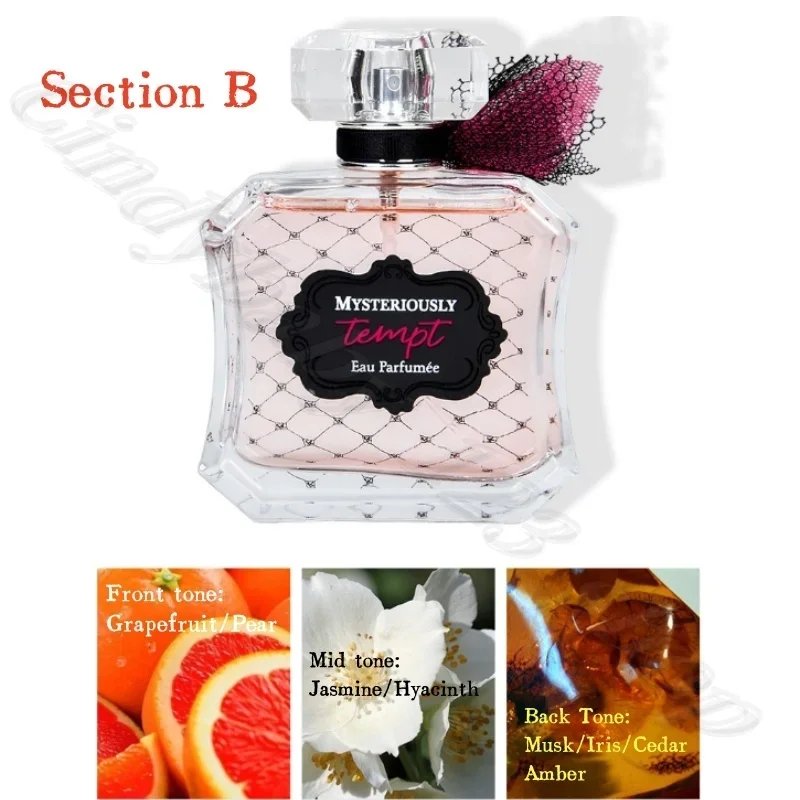 Perfume sexy para mujer, fragancia floral y de frutas, spray eau de toilette, fragancia duradera, 100ML