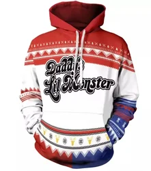 2024 Suicide Squad Harley Quinn 3D Digital Printed Hoodies Spring/Autumn Hoodies Hip Hop Sweatshirts Men's Home Hoodies Jackets