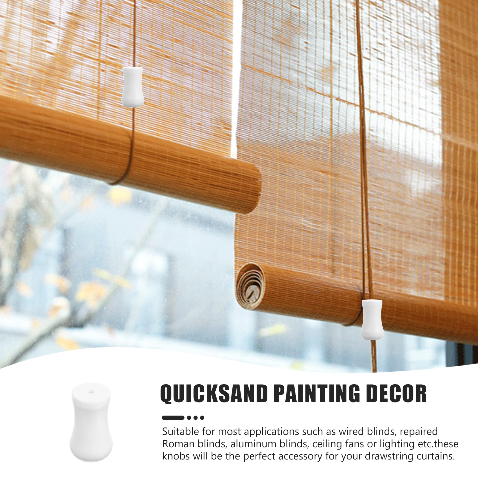 

Delicate Blind Tassel Household Cord Replaceable Curtain Accessory Decorative Knob Plastic String Knob Easy Fasten