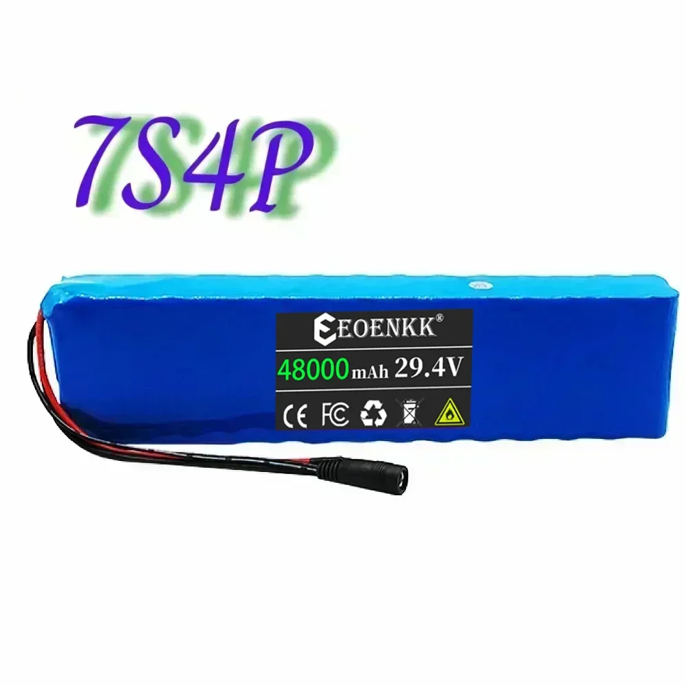 7S4P 24V 48000mAh 29.4V Electric Scooter Battery Lithium Electric Scooter 500W Electric Scooter Battery 29.4V 7S4P Battery