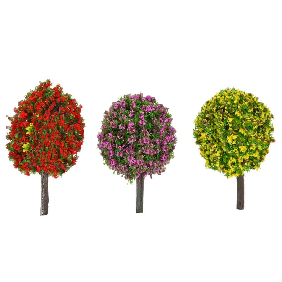 

30Pcs/Lot Ball-shaped Flower Model Trees Mixed Tree Model Landscape Trees Train Layout Garden Scenery Miniature 1:100 Scale