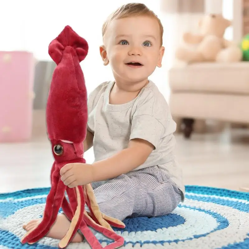 

Squid Stuffed Animal Big Stuffed Squid Toy 65cm Squid Doll Ocean Stuffed Animal Soft Animal Plushie Party Accessories for Home