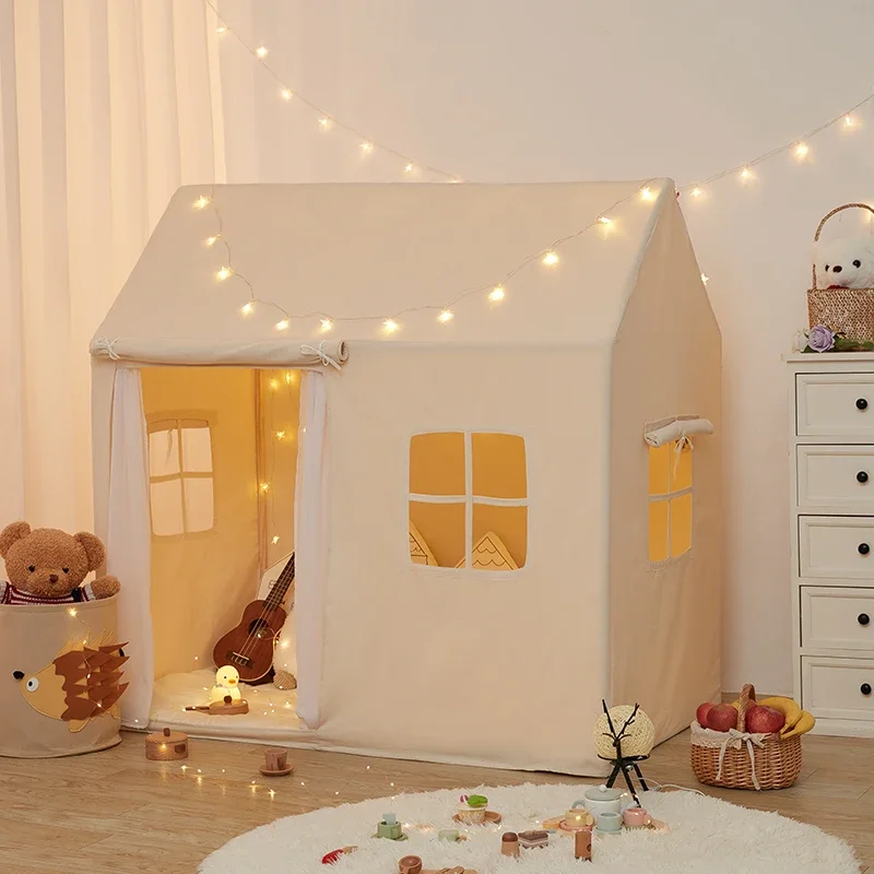 Ondeugend huis kindertent binnen meisje prinses kasteel jongen speelhuisje huishouden klein huis baby speelgoedhuis