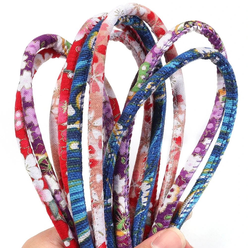 

5Yards/Lot 6mm Round Cotton Cords Handmade Color Ethnic Style Rope for Ornament Making DIY Crafts Material Clothing Accessories