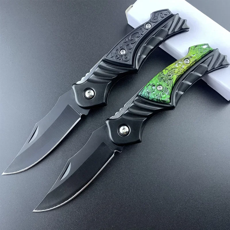 1PC Creative Portable Pocket Knife Stainless Steel Fruit Knife Outdoor Camping With Handle EDC Folding Knife Fish Fillet Knife