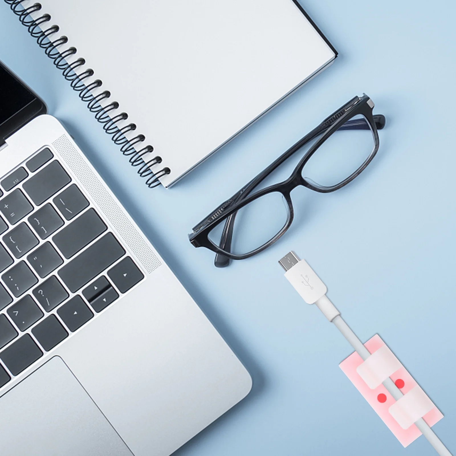 50 قطعة اللفافات إدارة الحبل لاصق كابل المنظمون حامل التخزين لسلك الطاقة سماعة إدارة الأسلاك كليب المنزل #4