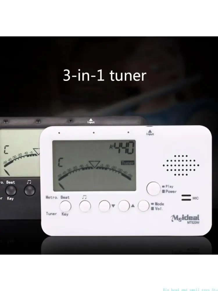 581C Sintonizador instrumento vento com design economia energia Sintonizador digital cromático portátil LCD