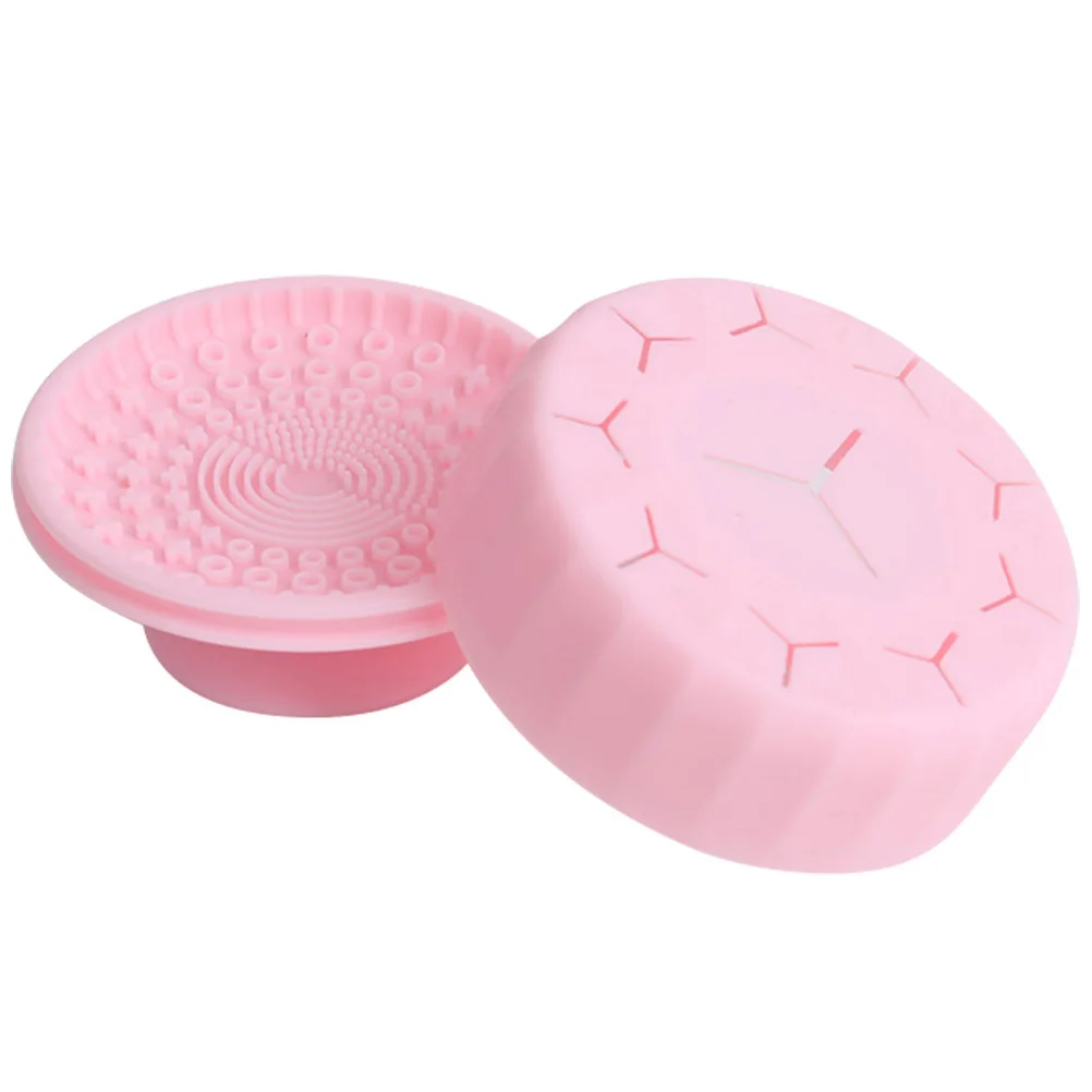 Pudełko do czyszczenia pędzli do makijażu Silikonowy czyścik do pędzli Trwała teksturowana podkładka Szybkie czyszczenie Akcesoria do makijażu Prezent dla kobiet i dziewcząt