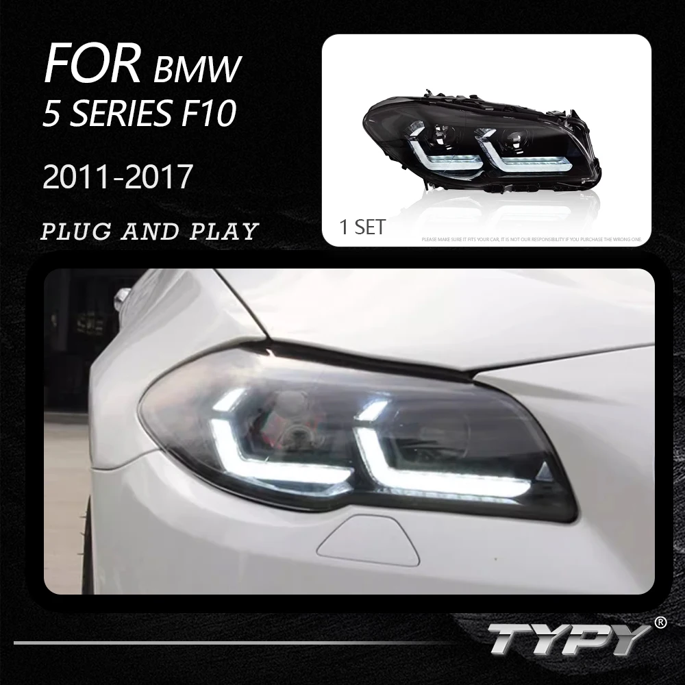 

TYPY New LED Headlight Upgrade Modified Full Head Lamp For BMW 5 Series F10 2011-2017 Turn Signals Daytime Running Lights