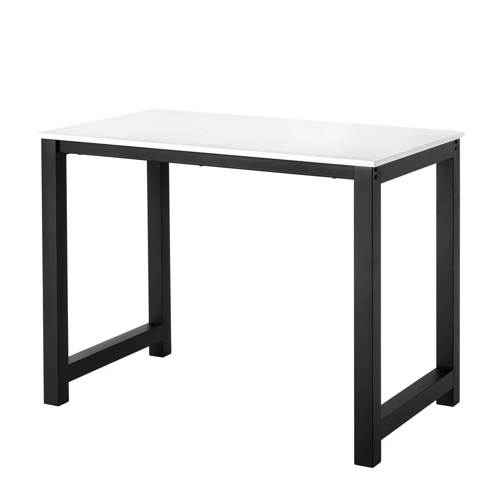 40 Inch Wood Metal Writing Desk Sturdy Frame Spacious Surface Minimalist Design Easy Assembly Home Office Study