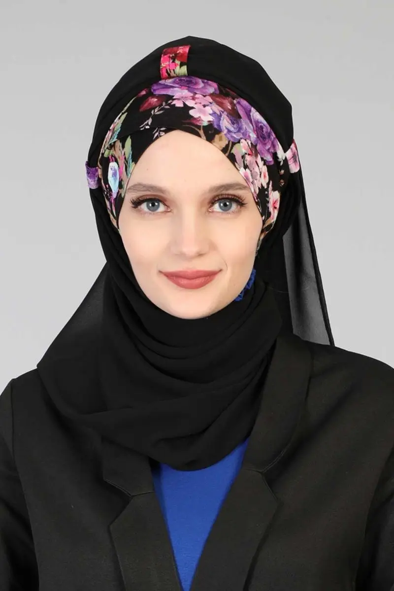 Teste padrão penteado da floresta do xale do chiffon do algodão