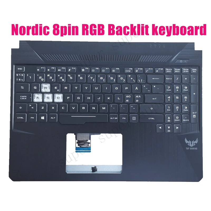 

SSS+ Nordic Palmrest 8PIN RGB backlit keyboard for ASUS FX505D FX505G TUF505D