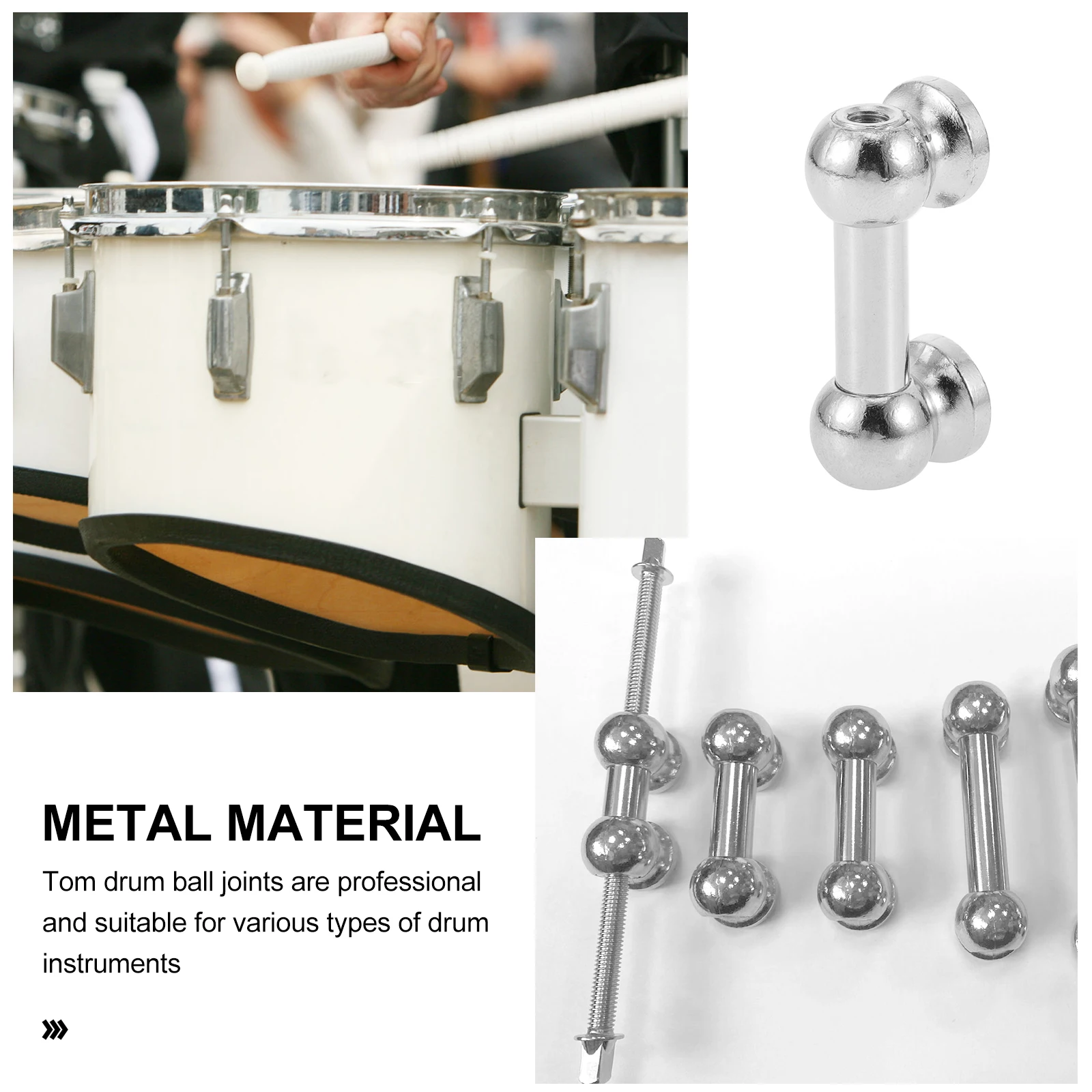 

Drum Ear Accessories Percussion Metal Snare Mount Stand Bracket Holder Replacement Parts Drumming Rod Connector