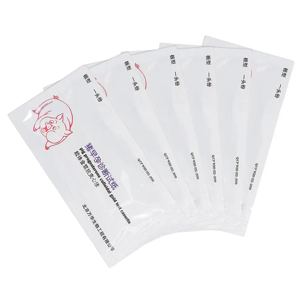 

6 Sets Pregnancy Test Paper for Pigs Horse Animal Kit Tool Reusable Plastic Early Detection