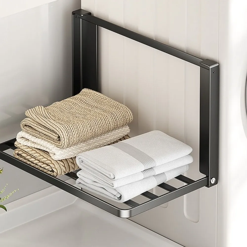 

Metal Magnetic Folding Storage Rack Heavy Duty Space Saving Metal Side Shelf Collapsible No Punching Refrigerator Temporary Rack