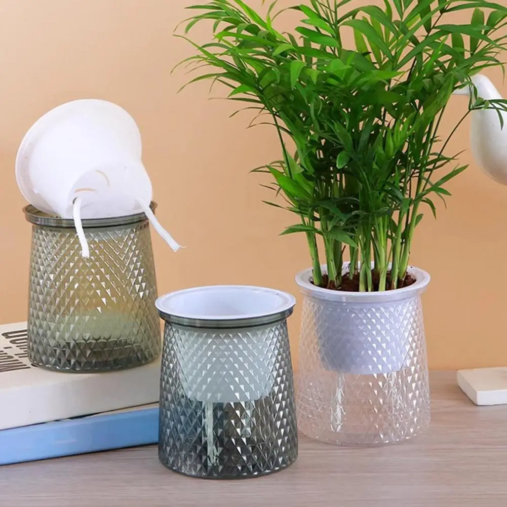 

Self Watering Plant Pot Flowerpot With Drainage Holes And Transparent Water Reservoir Indoor Self Watering Planter Home Decor