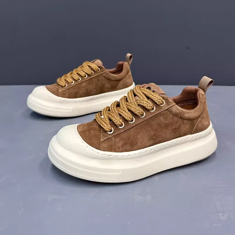 

Новые роскошные весенние спортивные, повседневные и модные туфли на толстой подошве из натуральной кожи с широким носком Zapatos Hombr x8