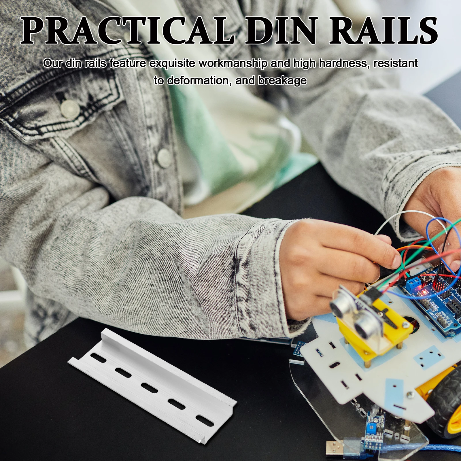 

10pcs Din Rail Metal Slotted Din Rails Long Electric Industry Replacement For Aluminum Terminal Block Mounting Rail High