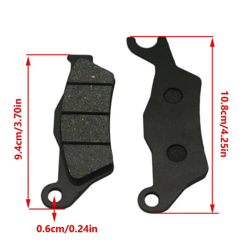 1 Pair F043 Brake Pads Semi‑Metallic Low Noise Disc Brake Pad Replacement For Motorcycle Scooter