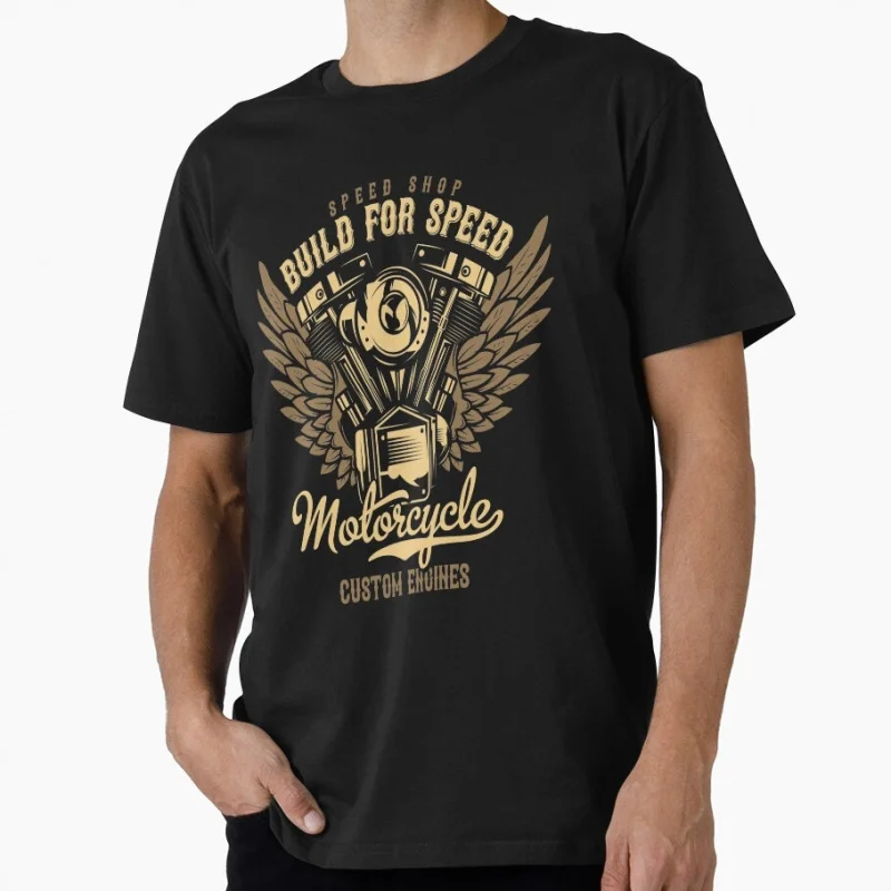 

Motorcycle Speed Shop Cafe racer Gift t shirt for Rider 100% cotton O-Neck Short Sleeve Graphic Clothes All size tops S-6XL