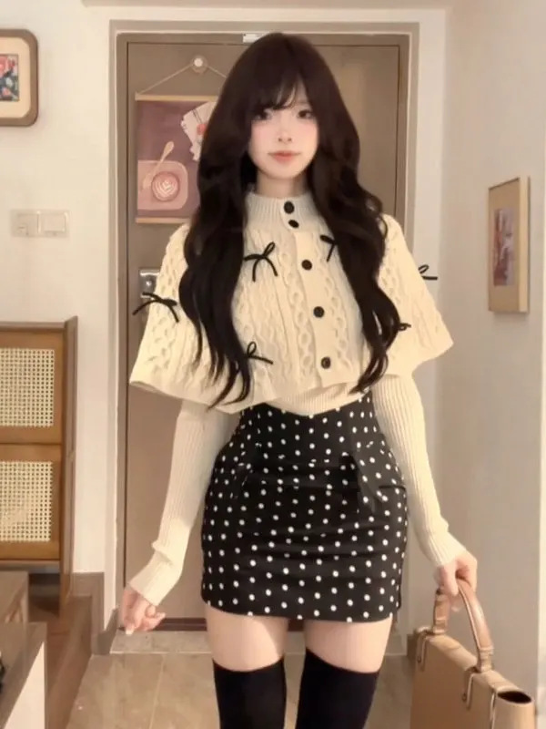 

Unique Knitted Sweater Coat Slim Fit Faionable Design Spring 2025 Women's High Collar Long Sve Warmth Emitting Top