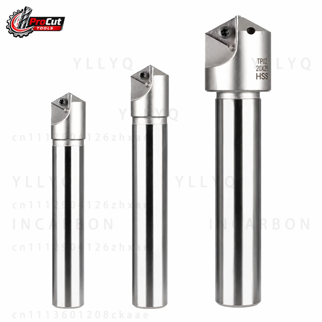 TC Chamfer Tool Holder 15°25°30°60°70°, C10 C12 C16 Shank, Fits TCMT1102 TCMT16T3 Insert for CNC Bevel Machining