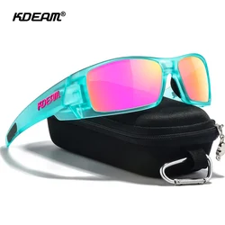 KDEAM Men's Fishing Sunglasses All Black Shades With Carrying Zipper Case 2024 New Arrivals