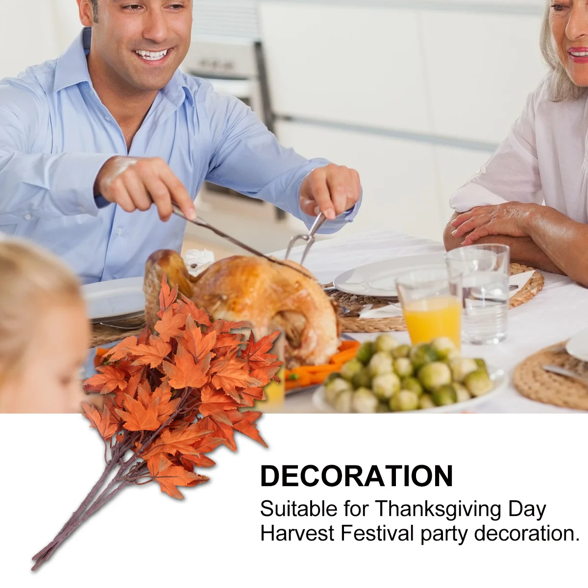 

4pcs Lifelike Artificial Maple Branches Fake Autumn Leaves For Thanksgiving Decor Creative Vintage Maple Picks