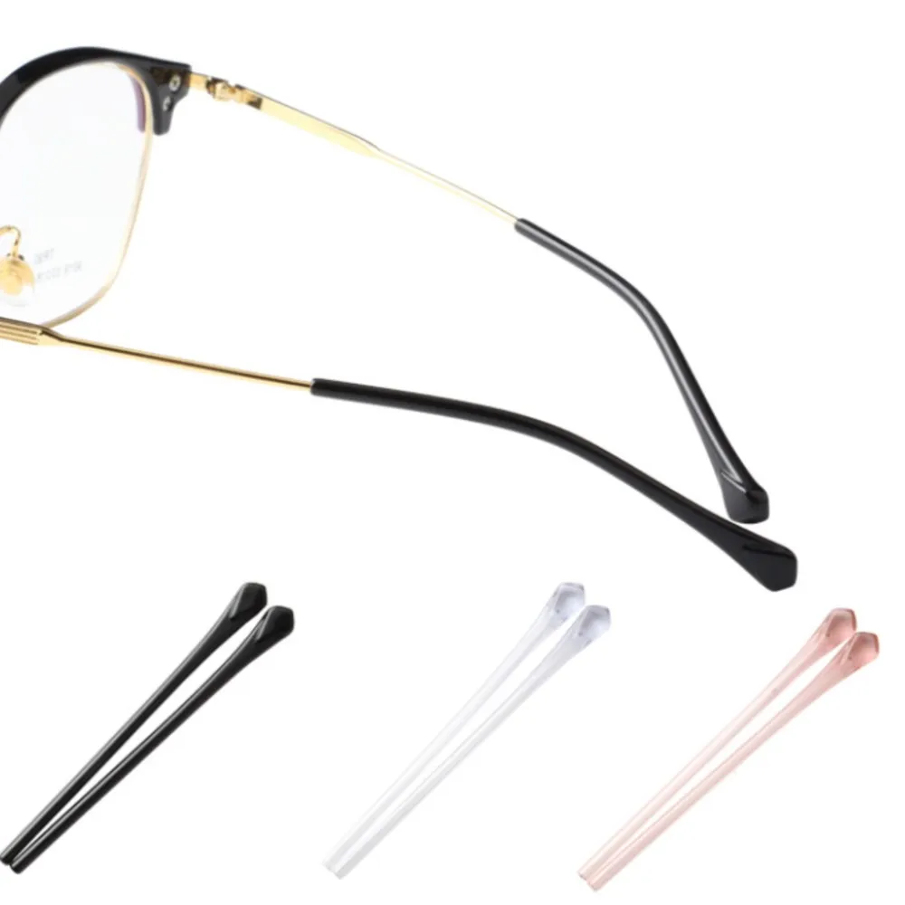 

20pcs DT008 Anti Slip Acetate Eyeglasses Temple Tips Glasses Accessories For Optical Frame Temples Black Clear Pink