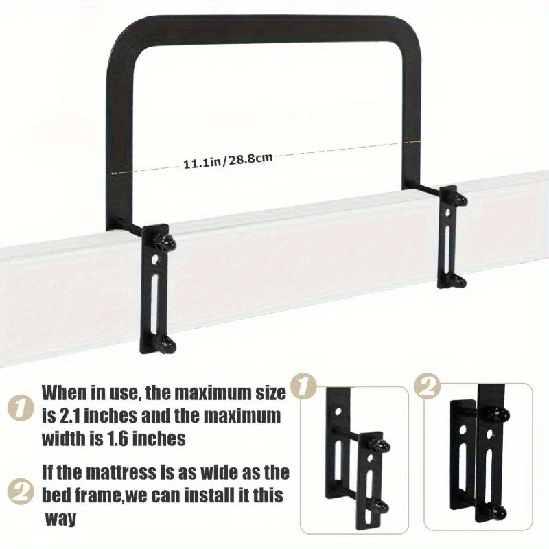 2pcs Adjustable Mattress Grippers Non-Slip Bed Frame Retainers with Screws Nuts Prevent Mattress Sliding Bed Accessories