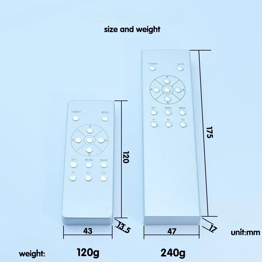 Uniwersalny pilot na podczerwień ze stopu aluminium 13-klawiszowy do wzmacniacza DAC CD DVD TV Set-top Box