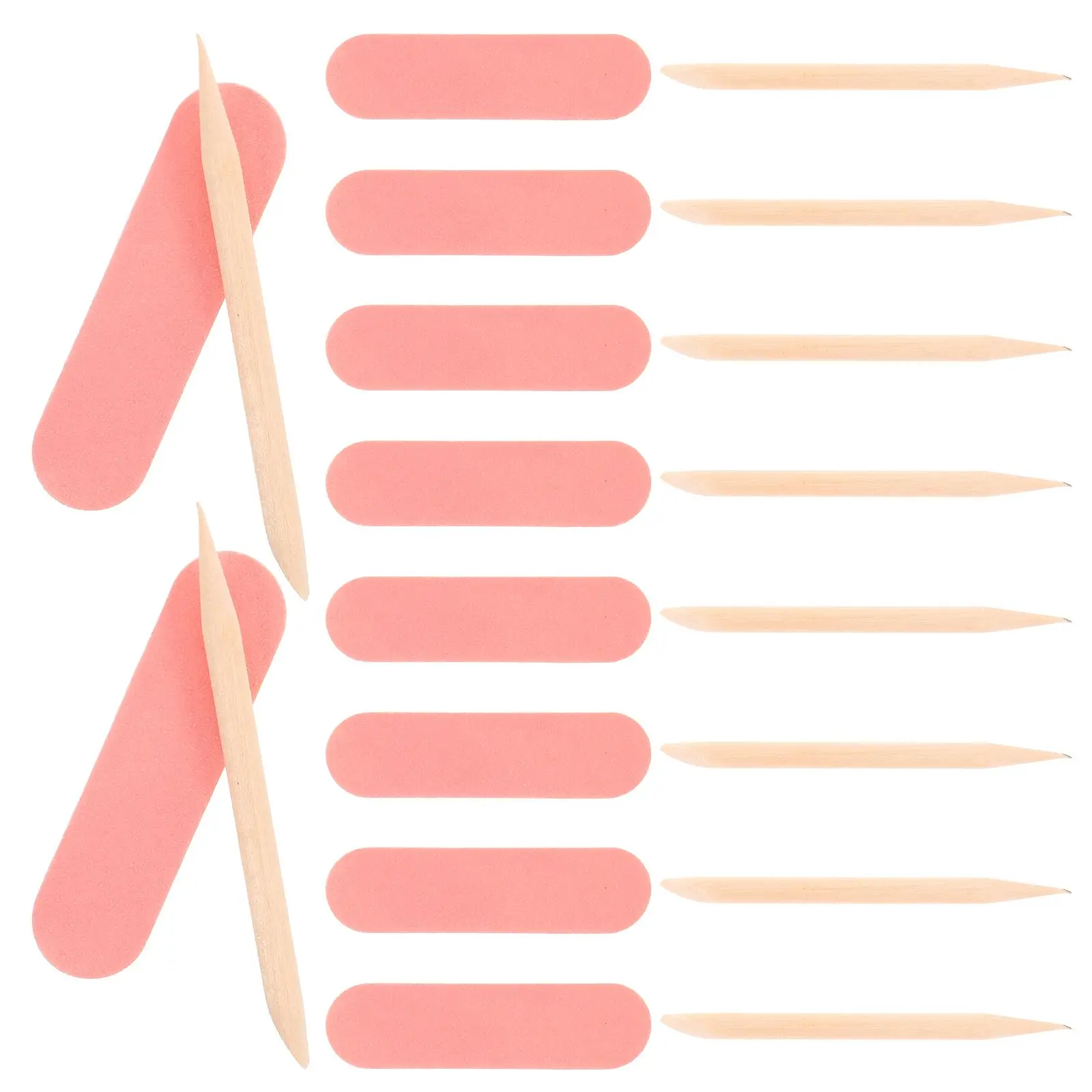

Buffer Block Nail File Cuticle Sticks for Nails Wood Pusher Tool Mini Bulk Kids