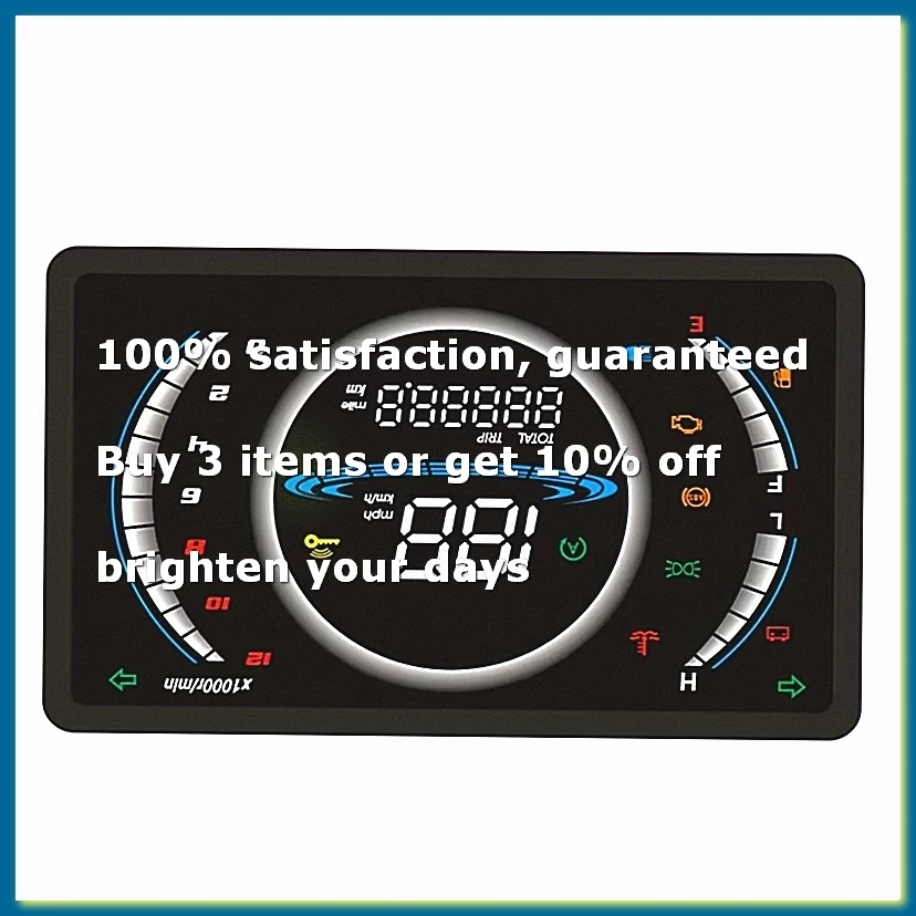 12V Universal Adjustable LED Digital Motorcycle Speedometer RPM Dashboard with Temperature Gear