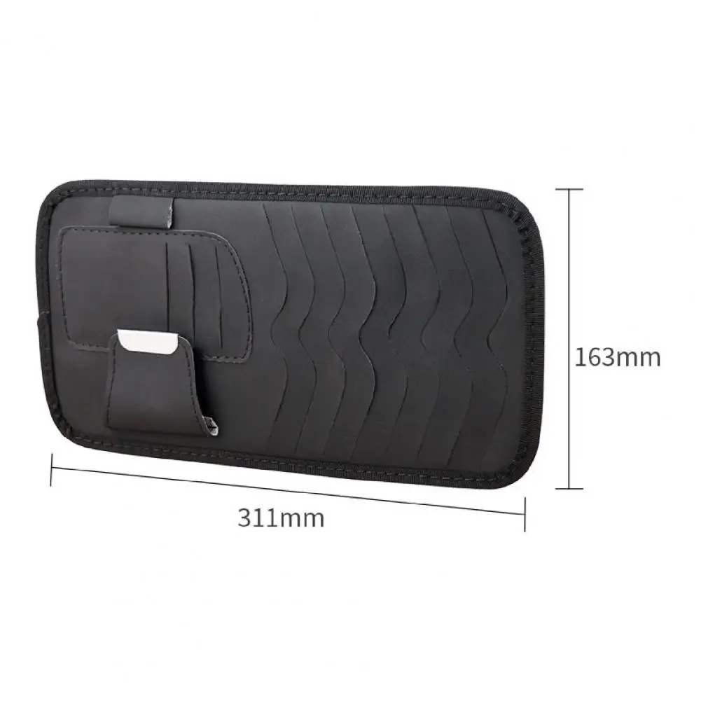 Practical CD Case Eco-friendly Vehicle Sun Visor Disk CD DVD Organizer Long Lasting CD Storage Holder for Car Interior