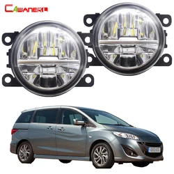 2 Pieces 30W Fog Light Assembly 6000LM Car Front Bumper LED Fog Daytime Running Lamp DRL H11 For Mazda MPV II (LW) 1999-2006