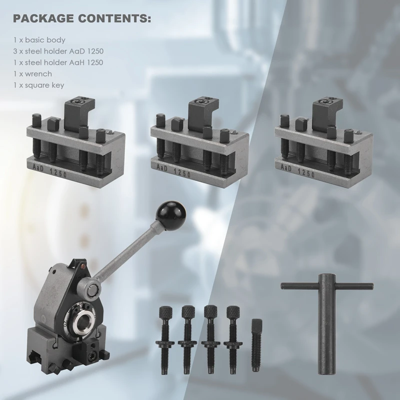 Lathe Quick Change Tool Post Set WM210V&WM180V&0618 12X12mm Tool Rest For Swing Over Bed 120-220Mm