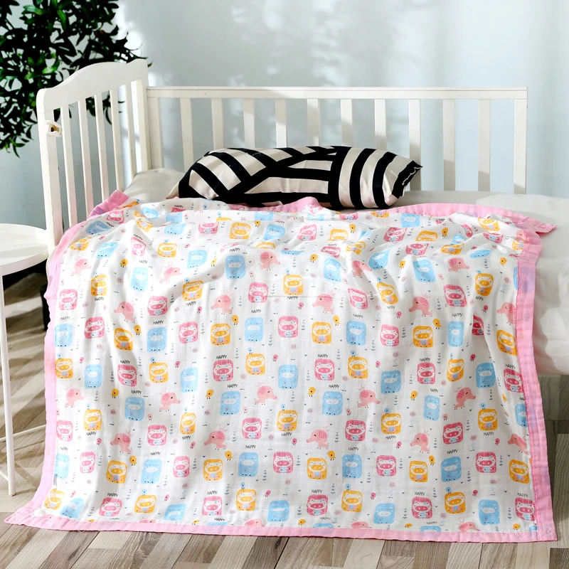 Bamboo Cotton Soft Baby Blankets Newborn Muslin Swaddle Blanket for Newborn Girl and Boy Baby Bath Towel Infant Burp Clothes