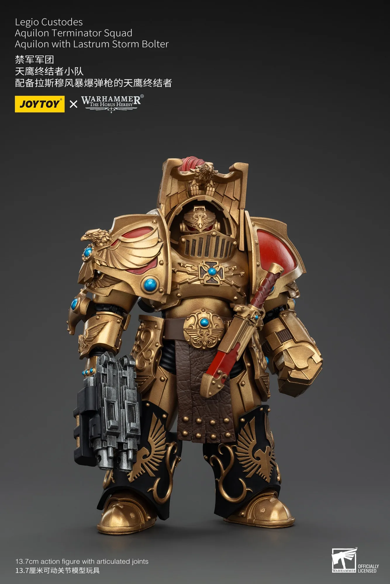 JOYTOY Warhammer 1/18 Фигурки Legio Custodes Aquilon Terminator Squad Aquilon с ластором Storm Bolter 3,75 дюйма