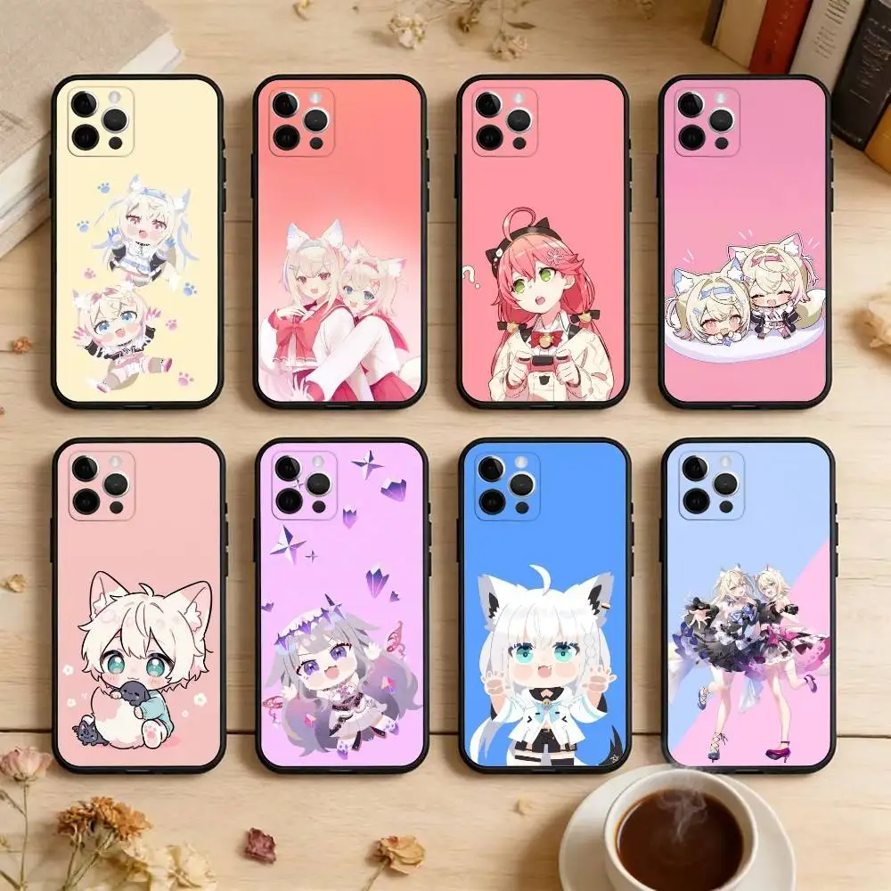 

F-FuwaMoco-CO Phone Case For iPhone 17,16,15,14,13,12,11 Plus,Pro Max,XS,Soft Silicone Black Cover