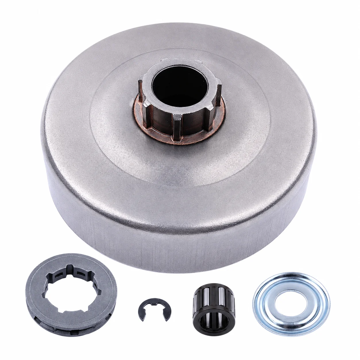 Clutch Drum Rim Sprocket Kit with Needle Bearing Washer E-Clip For Stihl 064 066 MS640 MS660 MS661 Chainsaw 1122 160 2900 .404