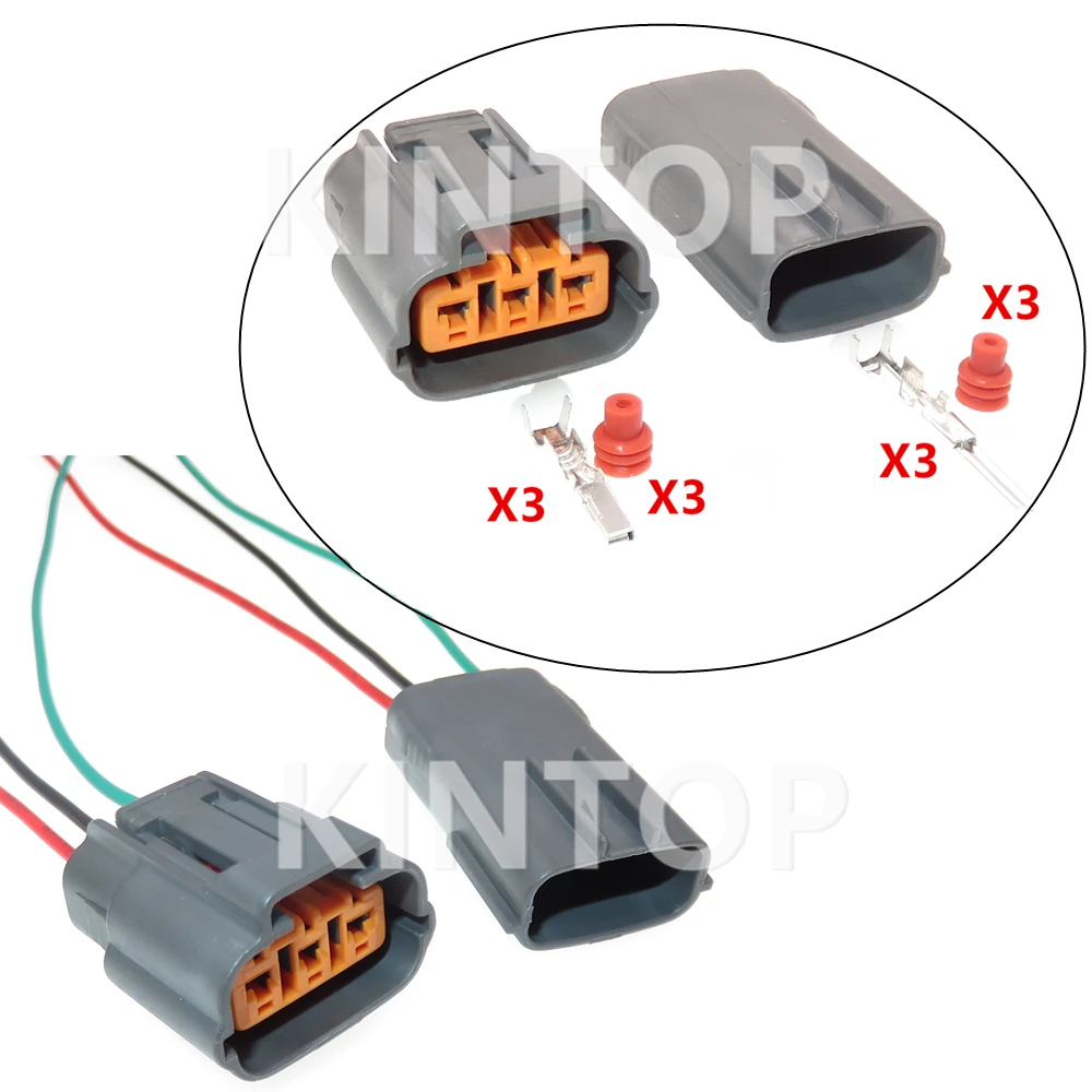 

1 Set 3 Pins 6195-0012 Automobile Ignition Coil Waterproof Connector 6195-0009 Car Male Female Wire Cable Socket Starter