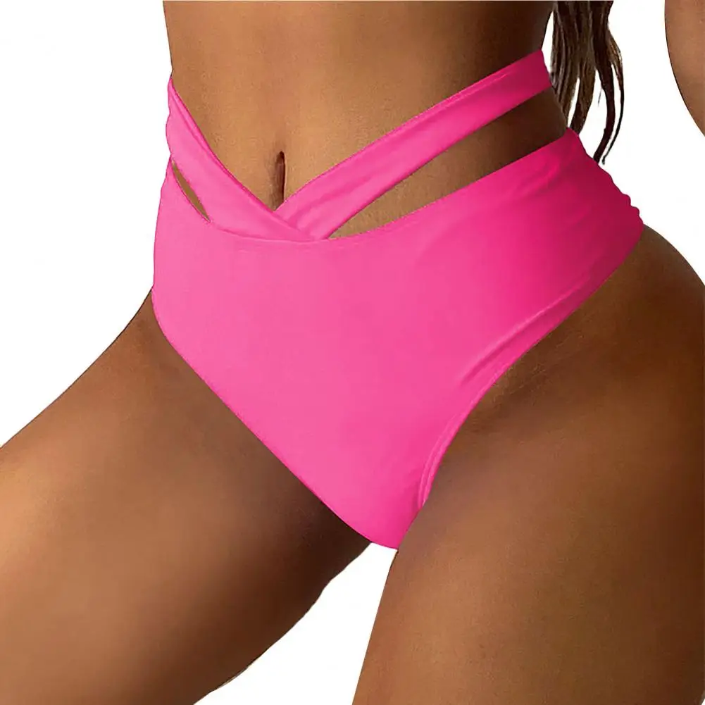 

Sexy Lady Swimming Briefs Breathable Beach Bikini Panties Solid Color Swimwear Summer Beach Briefs Swimming