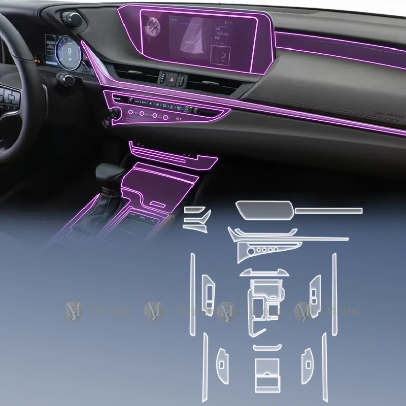 

Пленка для интерьера автомобиля Lexus ES 250 300 350 2018-2021, пленка для приборной панели, пленка для центральной консоли, прозрачная TPU пленка с защитой от царапин.