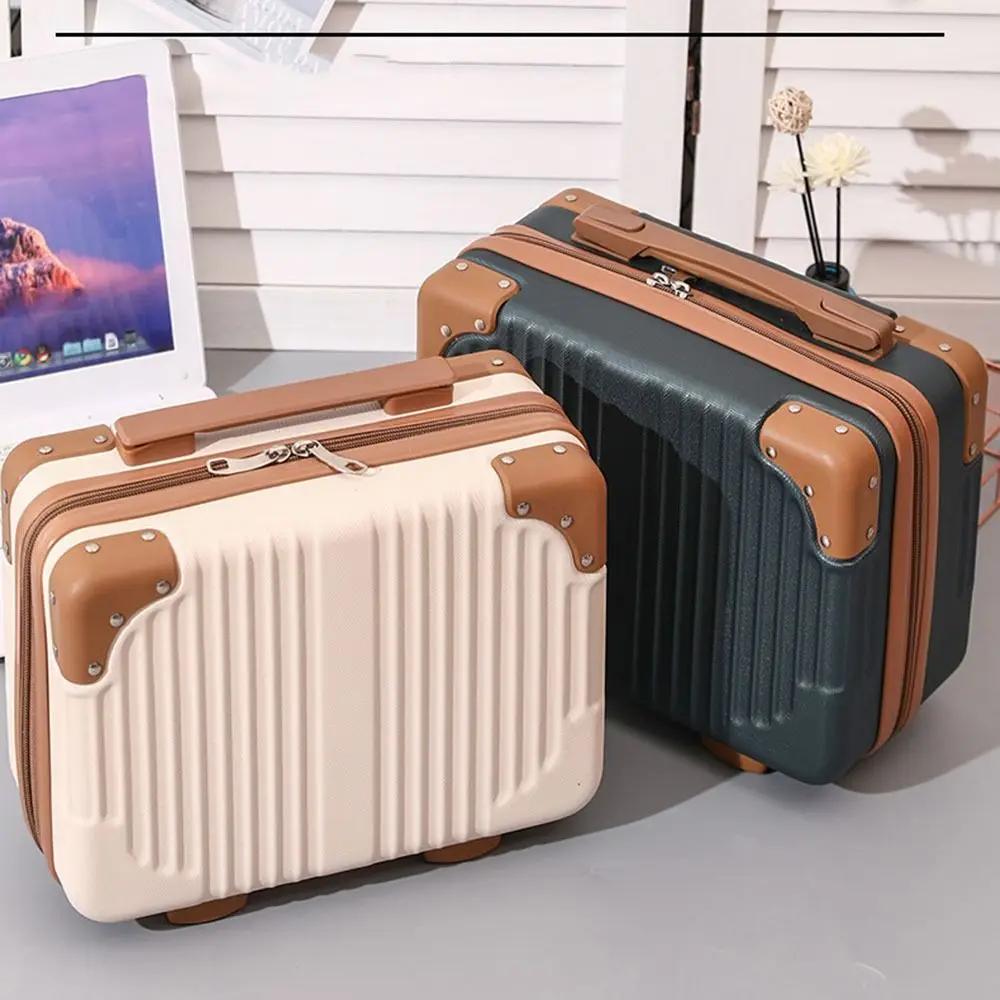 14 inch Mini Travel Suitcase Cosmetic Box Hand Luggage Organizer Makeup Case Small Password Box Boarding Case